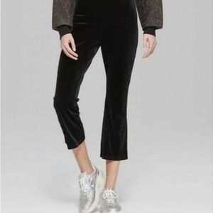 Wild Fable black velvet kick flare pull on pants